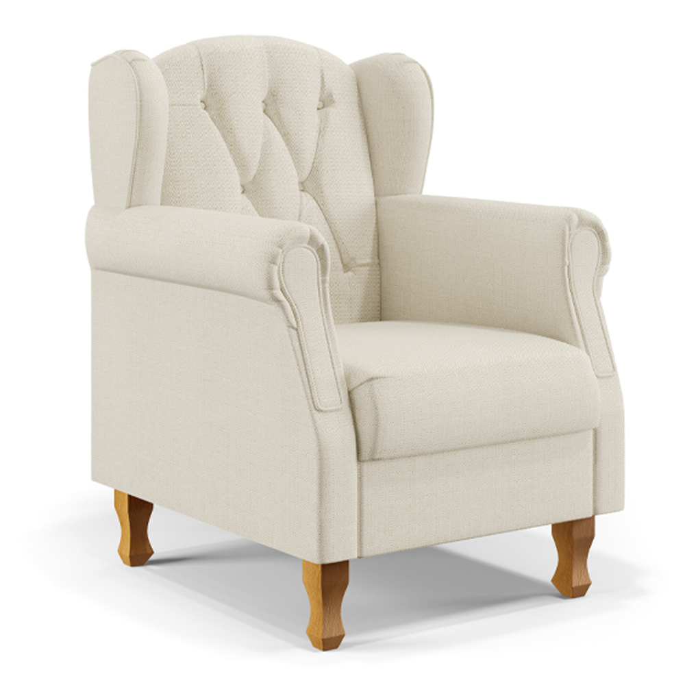 Kit 02 Poltronas Decorativa Para Sala de Estar Yara P02 Linho Champagne - Lyam Decor