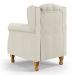Kit 02 Poltronas Decorativa Para Sala de Estar Yara P02 Linho Champagne - Lyam Decor