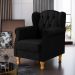 Kit 02 Poltronas Decorativa Para Sala de Estar Yara P02 Linho Chumbo - Lyam Decor