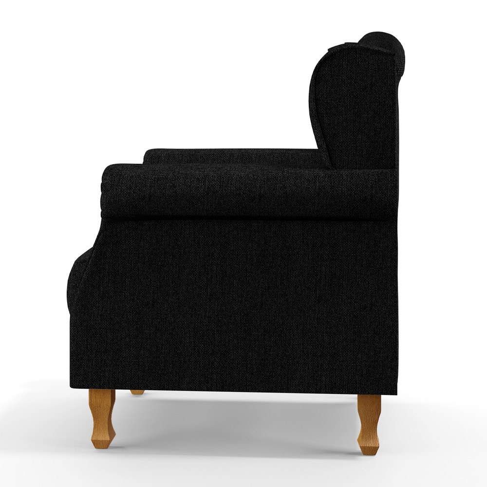 Kit 02 Poltronas Decorativa Para Sala de Estar Yara P02 Linho Chumbo - Lyam Decor