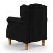 Kit 02 Poltronas Decorativa Para Sala de Estar Yara P02 Linho Chumbo - Lyam Decor