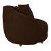 Kit 02 Poltronas Decorativa Sala De Estar Base Fixa De Madeira Witta M03 Corano Marrom - Lyam Decor