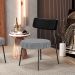Kit 02 Poltronas Decorativa Sala De Estar Fixa Londres L02 Couríssimo Preto Pied Poule - Lyam Decor