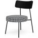 Kit 02 Poltronas Decorativa Sala De Estar Fixa Londres L02 Couríssimo Preto Pied Poule - Lyam Decor
