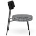 Kit 02 Poltronas Decorativa Sala De Estar Fixa Londres L02 Couríssimo Preto Pied Poule - Lyam Decor
