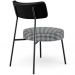 Kit 02 Poltronas Decorativa Sala De Estar Fixa Londres L02 Couríssimo Preto Pied Poule - Lyam Decor