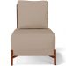 Kit 02 Poltronas Decorativa Sala Estar Living Hungria L02 Couríssimo Marrom Linho Bege Escuro - Lyam