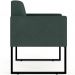Kit 02 Poltronas Decorativa Sala Recepção Base Fixa De Metal Helô L02 Linho Verde Musgo - Lyam Decor