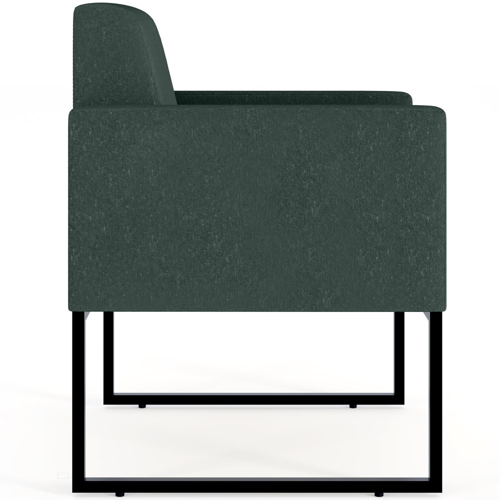 Kit 02 Poltronas Decorativa Sala Recepção Base Fixa De Metal Helô L02 Linho Verde Musgo - Lyam Decor