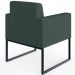 Kit 02 Poltronas Decorativa Sala Recepção Base Fixa De Metal Helô L02 Linho Verde Musgo - Lyam Decor
