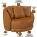 Kit 02 Poltronas Decorativa Sala de Estar Fixa Pés Madeira Witta M03 Couríssimo Whisky - Lyam Decor