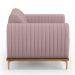 Kit 02 Poltronas Decorativas Base De Madeira e Pés D'Ouro Molino D02 Veludo Rosê C-305 - Lyam Decor