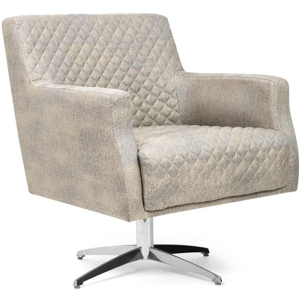 Kit 02 Poltronas Decorativas Base Evo Diva D02 Tressê Linho Champagne Mesclado D-478 - Lyam Decor