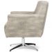 Kit 02 Poltronas Decorativas Base Evo Diva D02 Tressê Linho Champagne Mesclado D-478 - Lyam Decor