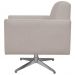 Kit 02 Poltronas Decorativas Base Giratória Para Sala de Estar Helô L02 Linho Bege - Lyam Decor