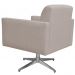Kit 02 Poltronas Decorativas Base Giratória Para Sala de Estar Helô L02 Linho Bege - Lyam Decor