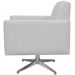 Kit 02 Poltronas Decorativas Base Giratória Para Sala de Estar Helô L02 Linho Cinza - Lyam Decor