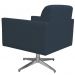 Kit 02 Poltronas Decorativas Base Giratória Para Sala de Estar Helô L02 Suede Azul Marinho - Lyam Decor