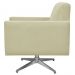 Kit 02 Poltronas Decorativas Base Giratória Para Sala de Estar Helô L02 Suede Bege - Lyam Decor