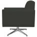 Kit 02 Poltronas Decorativas Base Giratória Para Sala de Estar Helô L02 Suede Cinza - Lyam Decor