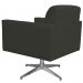 Kit 02 Poltronas Decorativas Base Giratória Para Sala de Estar Helô L02 Suede Cinza - Lyam Decor