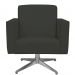Kit 02 Poltronas Decorativas Base Giratória Para Sala de Estar Helô L02 Suede Cinza - Lyam Decor