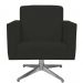 Kit 02 Poltronas Decorativas Base Giratória Para Sala de Estar Helô L02 Suede Preto - Lyam Decor