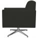 Kit 02 Poltronas Decorativas Base Giratória Para Sala de Estar Helô L02 Suede Preto - Lyam Decor