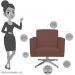 Kit 02 Poltronas Decorativas Base Giratória Para Sala de Estar Helô L02 Suede Rosê - Lyam Decor