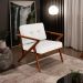 Kit 02 Poltronas Decorativas Com Cintas De Corano Laís B04 Bouclê Cru - Lyam Decor