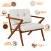 Kit 02 Poltronas Decorativas Com Cintas De Corano Laís B04 Bouclê Cru - Lyam Decor