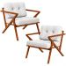 Kit 02 Poltronas Decorativas Com Cintas De Corano Laís B04 Facto Branco - Lyam Decor