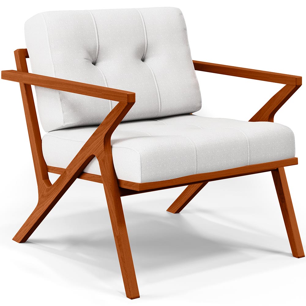 Kit 02 Poltronas Decorativas Com Cintas De Corano Laís B04 Facto Branco - Lyam Decor