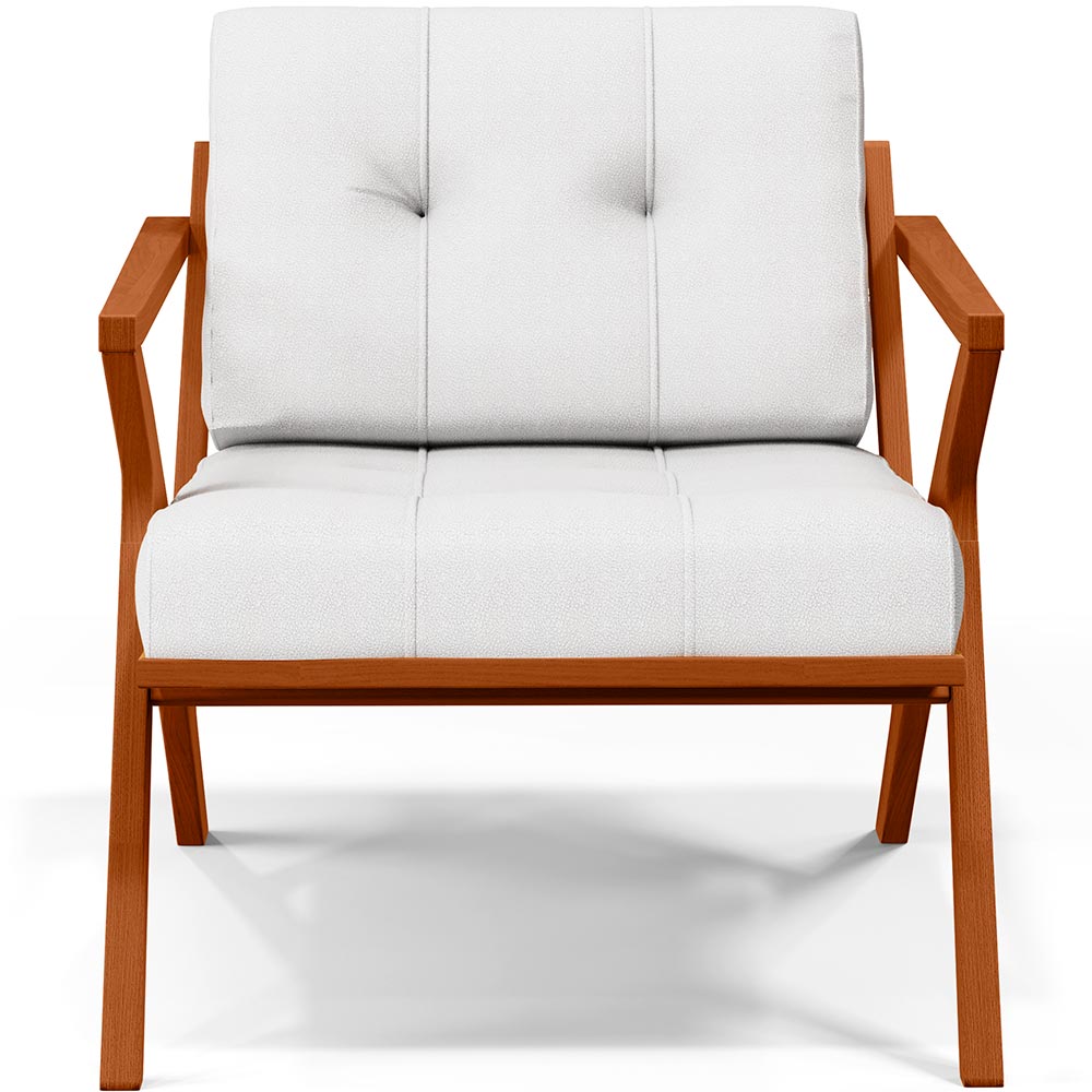 Kit 02 Poltronas Decorativas Com Cintas De Corano Laís B04 Facto Branco - Lyam Decor