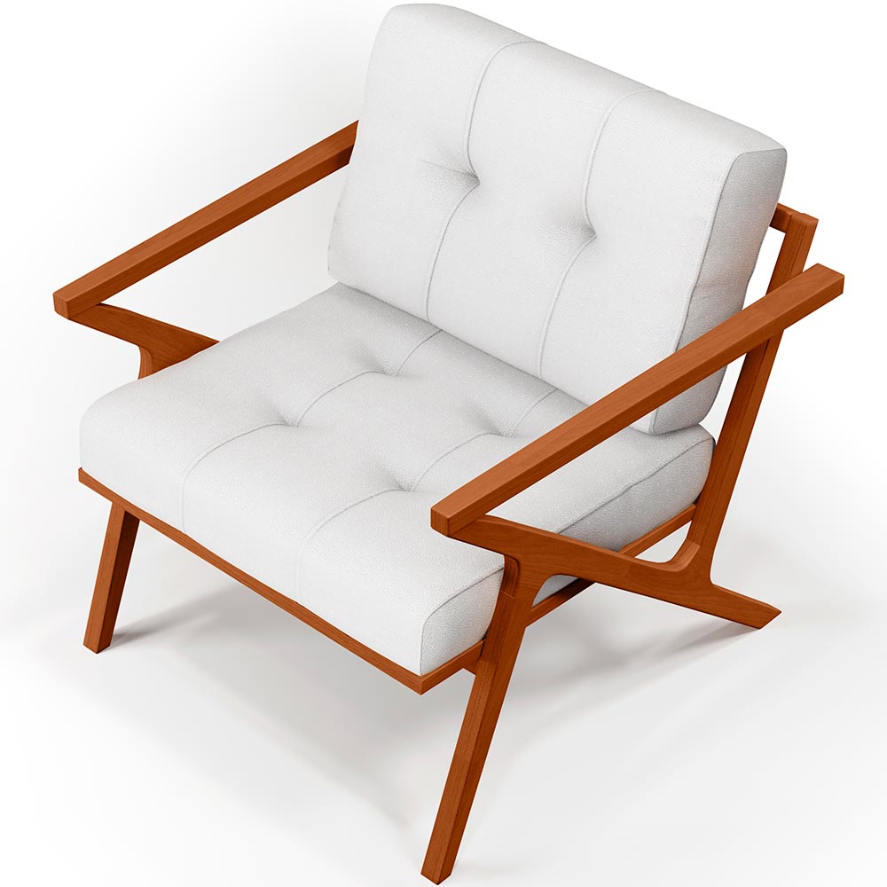 Kit 02 Poltronas Decorativas Com Cintas De Corano Laís B04 Facto Branco - Lyam Decor