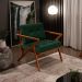 Kit 02 Poltronas Decorativas Com Cintas De Corano Laís B04 Facto Verde Musgo - Lyam Decor