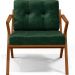 Kit 02 Poltronas Decorativas Com Cintas De Corano Laís B04 Facto Verde Musgo - Lyam Decor