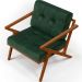 Kit 02 Poltronas Decorativas Com Cintas De Corano Laís B04 Facto Verde Musgo - Lyam Decor