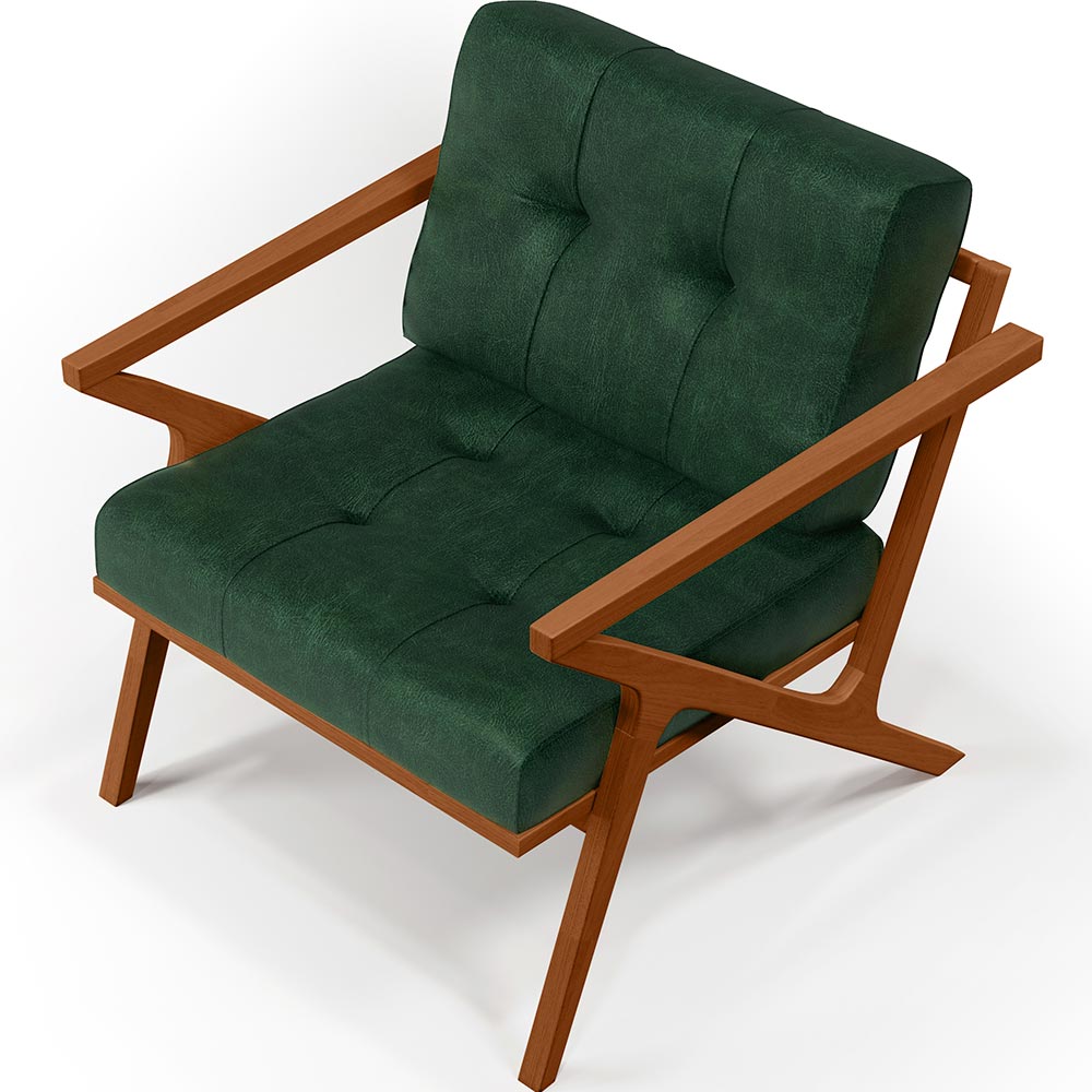 Kit 02 Poltronas Decorativas Com Cintas De Corano Laís B04 Facto Verde Musgo - Lyam Decor