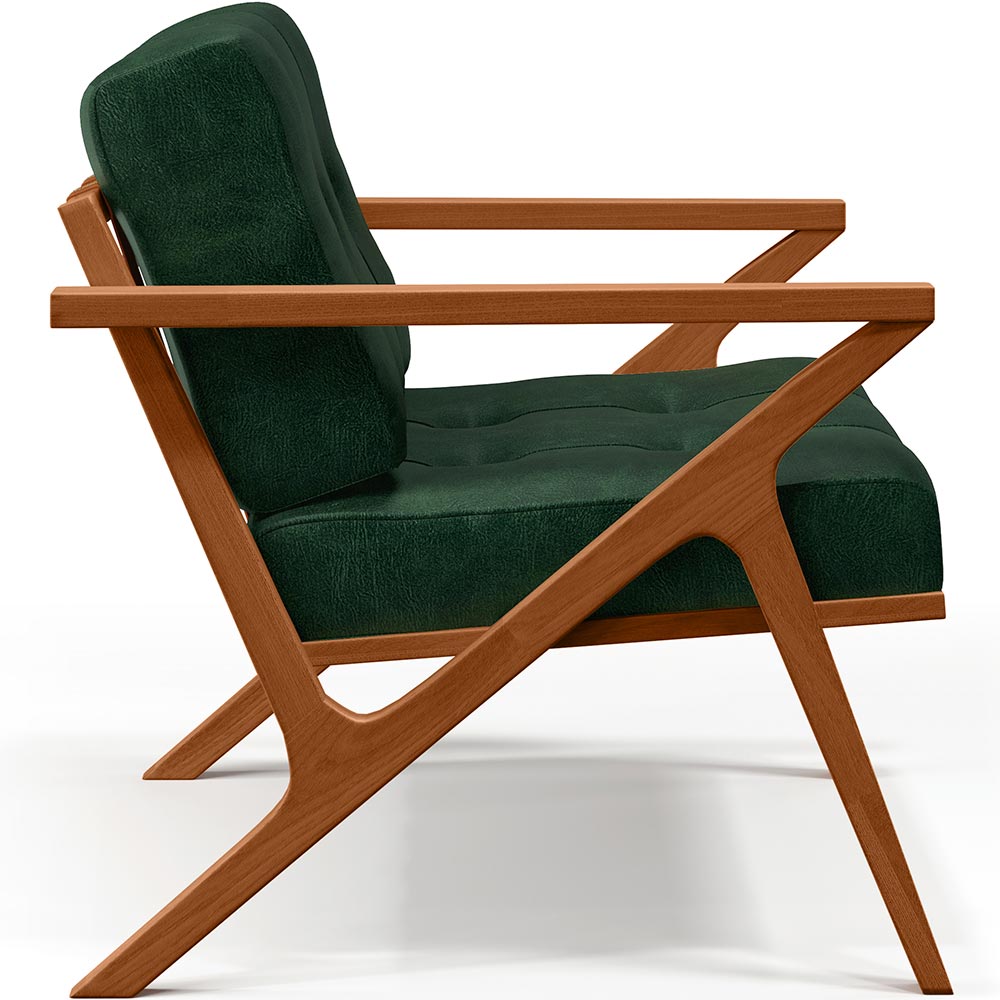 Kit 02 Poltronas Decorativas Com Cintas De Corano Laís B04 Facto Verde Musgo - Lyam Decor