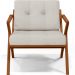 Kit 02 Poltronas Decorativas Com Cintas De Corano Laís B04 Linho Champagne - Lyam Decor