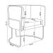 Kit 02 Poltronas Decorativas Fixa Base de Aço Cobre Betina D02 Veludo Bege C-309 - Lyam Decor