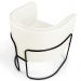 Kit 02 Poltronas Decorativas Fixa Base de Aço Preto Betina D02 Corano Bege C-26 - Lyam Decor