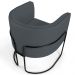 Kit 02 Poltronas Decorativas Fixa Base de Aço Preto Betina D02 Corano Cinza C-03 - Lyam Decor