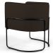 Kit 02 Poltronas Decorativas Fixa Base de Aço Preto Betina D02 Corano Marrom C-34 - Lyam Decor