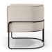 Kit 02 Poltronas Decorativas Fixa Base de Aço Preto Betina D02 Linho Bege C-443 - Lyam Decor