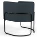 Kit 02 Poltronas Decorativas Fixa Base de Aço Preto Betina D02 Linho Chumbo D-465 - Lyam Decor