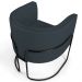 Kit 02 Poltronas Decorativas Fixa Base de Aço Preto Betina D02 Linho Chumbo D-465 - Lyam Decor
