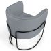 Kit 02 Poltronas Decorativas Fixa Base de Aço Preto Betina D02 Linho Cinza C-416 - Lyam Decor
