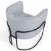 Kit 02 Poltronas Decorativas Fixa Base de Aço Preto Betina D02 Linho Cinza D-315 - Lyam Decor
